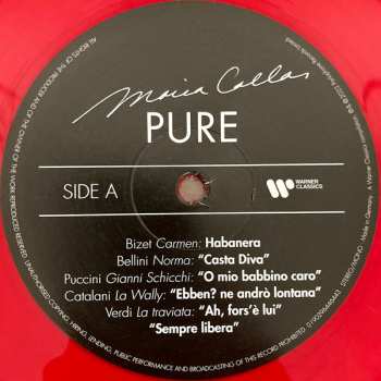 LP Maria Callas: Pure  LTD | CLR