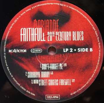 2LP Marianne Faithfull: 20th Century Blues