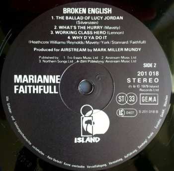 LP Marianne Faithfull: Broken English