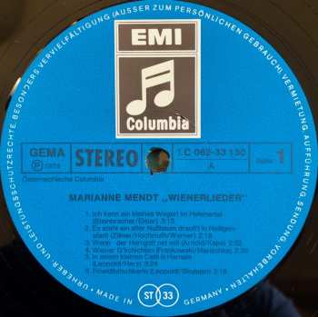 LP Marianne Mendt: Wienerlieder