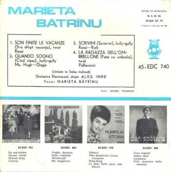 SP Marieta Bătrînu: Son Finite Le Vacanze / Quando Sogno / La Ragazza Dell'Ombrellone