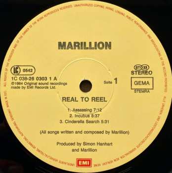 LP Marillion: Real To Reel