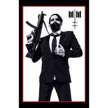 Merch Marilyn Manson: Textielposter Machine Gun