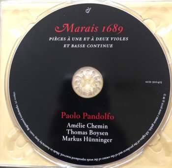 CD Marin Marais: Marais 1689: Pièces À Une Et À Deux Violes Et Basse Continue 
