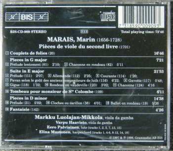 CD Marin Marais: Pièces De Viole Du Second Livre 