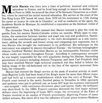 CD Marin Marais: Pièces De Viole Du Second Livre 