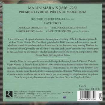 4CD Marin Marais: Premier Livre Des Pièces de Viole