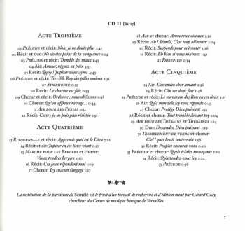 2CD Hervé Niquet: Sémélé (Tragédie Lyrique, Paris, 1709)