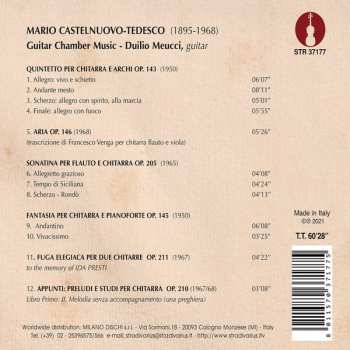CD Mario Castelnuovo Tedesco: Notes - Guitar Chamber Music