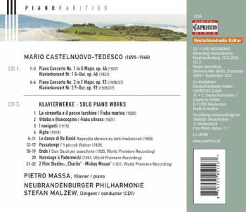 2CD Mario Castelnuovo Tedesco: The Piano Concertos Nos. 1 & 2; Solo Piano Works