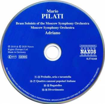 CD Adriano: Preludio, Aria E Tarantella • Bagatelles