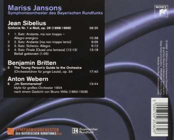 CD Symphonie-Orchester Des Bayerischen Rundfunks: Sibelius Sinfonie Nr. 1 Britten The Young Person`s Guide to the Orchestra Webern Im Sommerwind