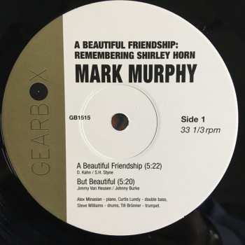 LP Mark Murphy: Mark Murphy - A Beautiful Friendship : Remembering Shirley Horn