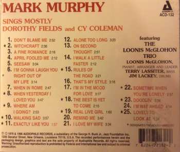 CD Mark Murphy: Sings Mostly Dorothy Fields And Cy Coleman