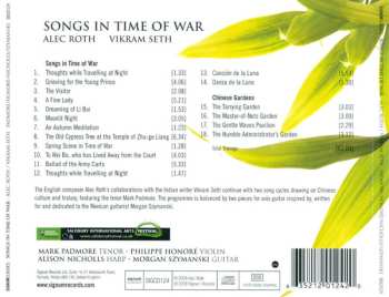 CD Mark Padmore: Songs In Time Of War