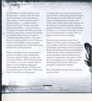 SACD Markus Groh: Johannes Brahms - The Late Piano Pieces - OP. 116 // OP. 117 // OP. 118 // OP. 119 complete