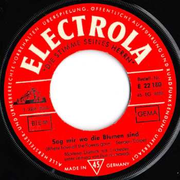 SP Marlene Dietrich: Sag Mir Wo Die Blumen Sind / Die Welt War Jung
