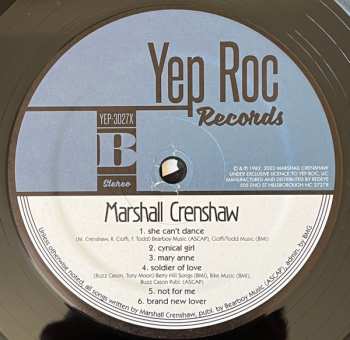 2LP Marshall Crenshaw: Marshall Crenshaw LTD