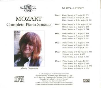 6CD/Doos Marta Deyanova: Mozart Complete Piano Sonatas