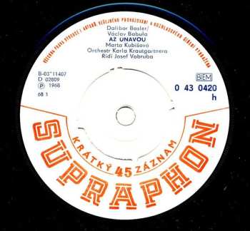 SP Marta Kubišová: Až Únavou / Já To Nepovím