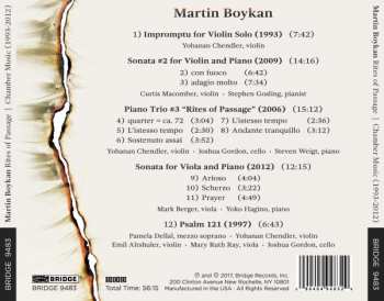 CD Martin Boykan: Rites Of Passage - Chamber Music (1993-2012)