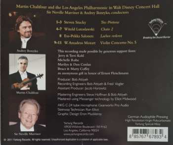 CD Martin Chalifour: Martin Chalifour And The Los Angeles Philharmonie In Walt Disney Concert Hall