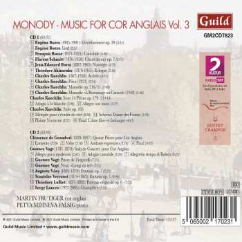 2CD Martin Frutiger: Monody - Music For Cor Anglais Vol. 3
