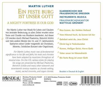 CD Martin Luther: Ein Feste Burg Ist Unser Gott - A Mighty Fortress Is Our God