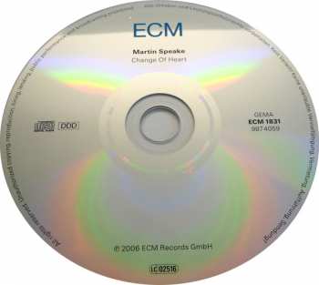 CD Martin Speake: Change Of Heart