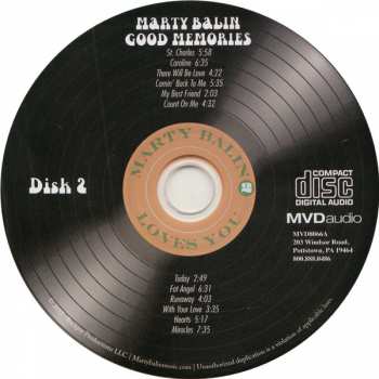 2CD Marty Balin: Good Memories
