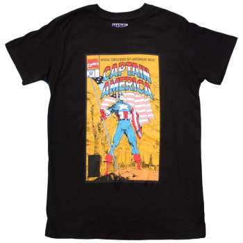 Merch Marvel Comics: Marvel Comics Unisex T-shirt: Captain America 50th Comic Cover (small) S