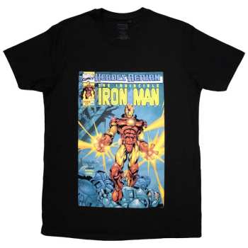Merch Marvel Comics: Marvel Comics Unisex T-shirt: Invincible Iron Man Comic Cover (small) S