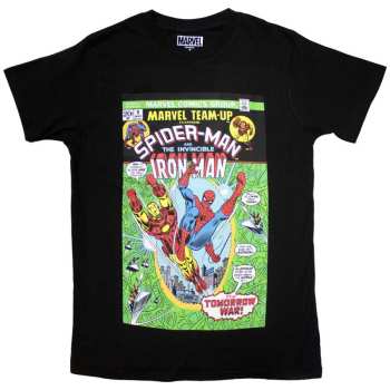 Merch Marvel Comics: Marvel Comics Unisex T-shirt: Spiderman & Iron Man Comic Cover (small) S
