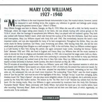 CD Mary Lou Williams: 1927-1940