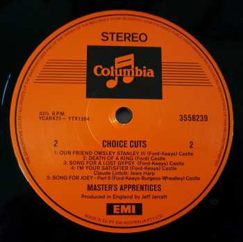 LP The Master's Apprentices: Choice Cuts