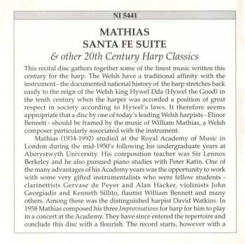 CD William Mathias: Santa Fe Suite (20th Century Harp Classics)