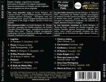 CD Matilde Larguinho: Best Of Fado (Tribute To Amália Rodrigues)