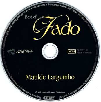 CD Matilde Larguinho: Best Of Fado (Tribute To Amália Rodrigues)