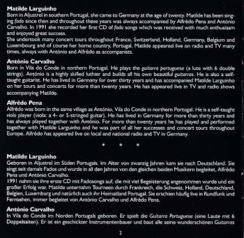 CD Matilde Larguinho: Best Of Fado (Tribute To Amália Rodrigues)