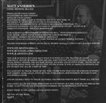 CD Matt Andersen: Coal Mining Blues