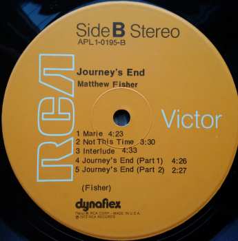 LP Matthew Fisher: Journey's End