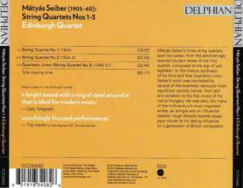 CD Mátyás Seiber: String Quartets Nos 1-3