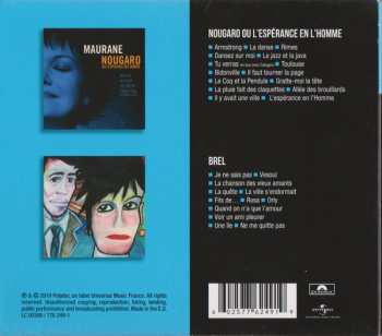 2CD/Doos Maurane: Nougaro Ou L'Espérance En L'Homme / Brel