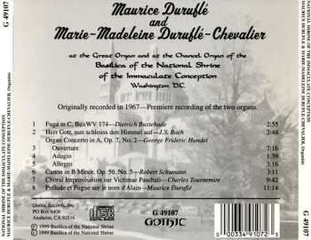 CD Maurice Duruflé: At The Organs Of The Basilica Of The National Shrine Of The Immaculate Conception, Washington, D.C.