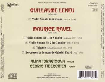 CD Maurice Ravel: Complete Music For Violin & Piano / Sonata