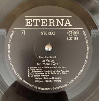 LP Maurice Ravel: La Valse / Ma Mère l'Oye / Pavane Pour Une Infante Défunte / Bolero