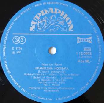 2LP/Doos Maurice Ravel: Dítě a kouzla / Španělská hodinka