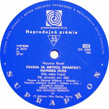 LP The Czech Philharmonic Orchestra: Noci Ve Španělských Zahradách / Maminka Husa • Pavana