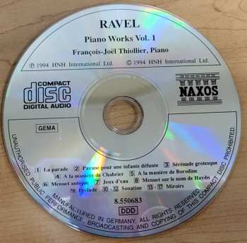 CD Maurice Ravel: Piano Works Volume 1