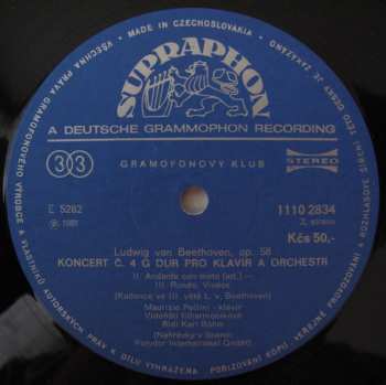 LP Ludwig van Beethoven: Klavírní Koncert Č.4 G Dur